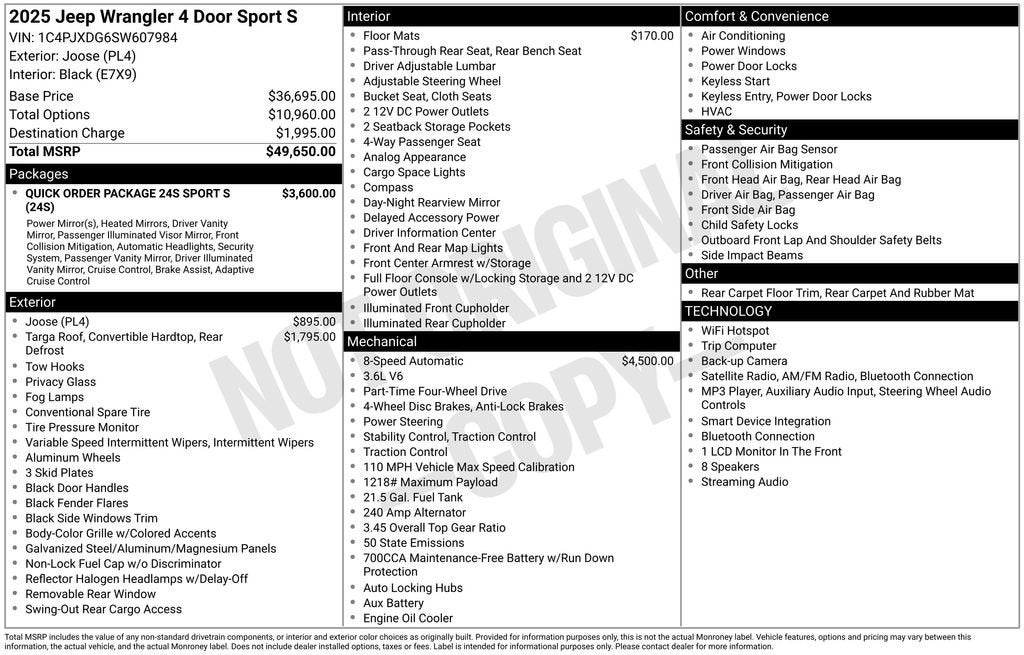 2025 Jeep Wrangler Sport S