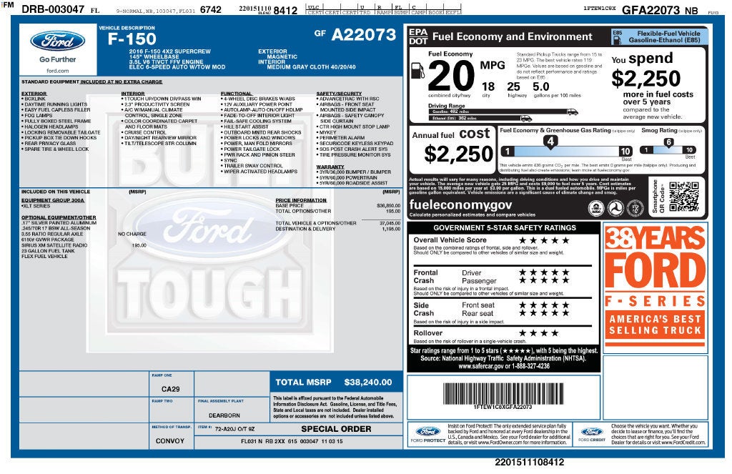 2016 Ford F-150 XLT