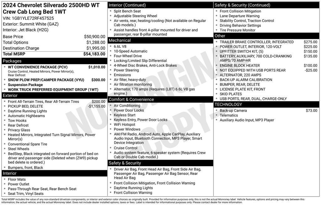 2024 Chevrolet Silverado 2500 HD WT