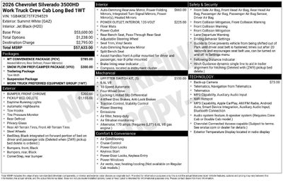 2026 Chevrolet Silverado 3500 HD WT