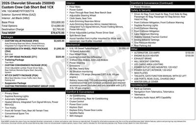 2026 Chevrolet Silverado 2500 HD Custom