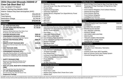 2026 Chevrolet Silverado 2500 HD LT