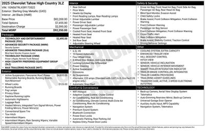 2025 Chevrolet Tahoe High Country