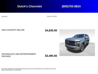 2025 Chevrolet Tahoe High Country