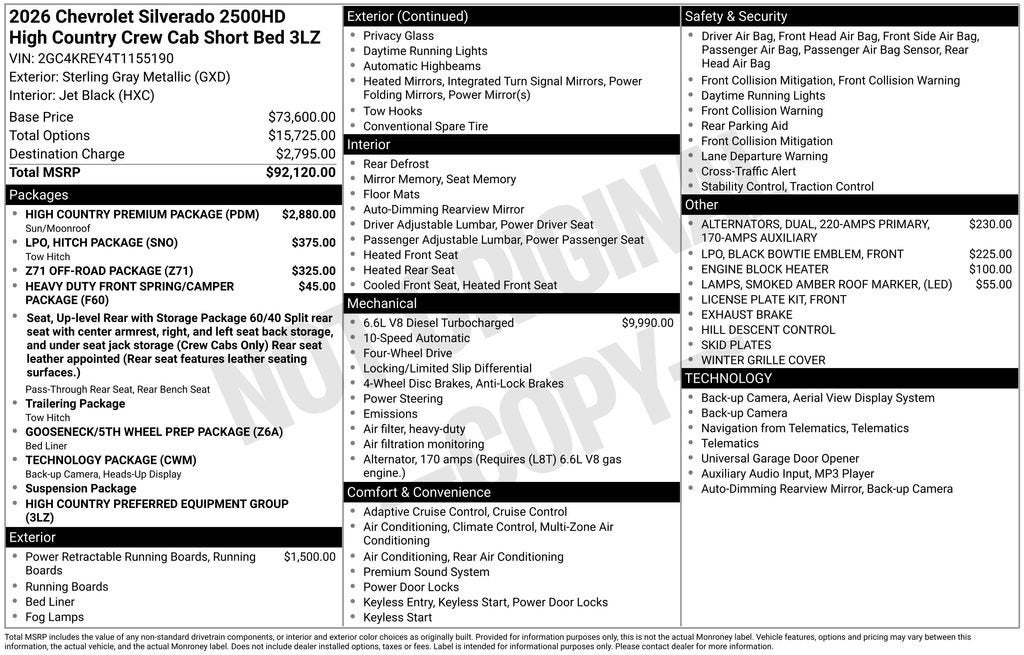 2026 Chevrolet Silverado 2500 HD High Country
