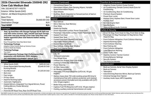 2026 Chevrolet Silverado 2500 HD ZR2