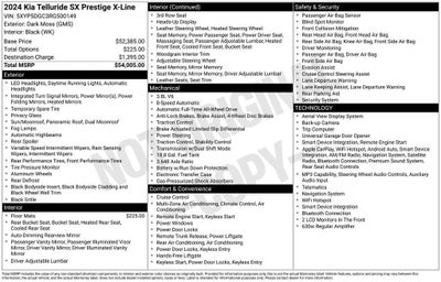 2024 Kia Telluride SX Prestige X-Line