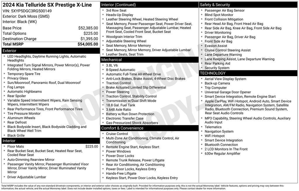 2024 Kia Telluride SX Prestige X-Line