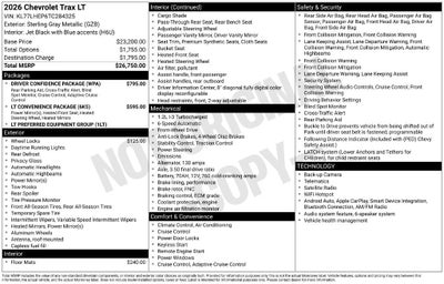 2026 Chevrolet Trax LT