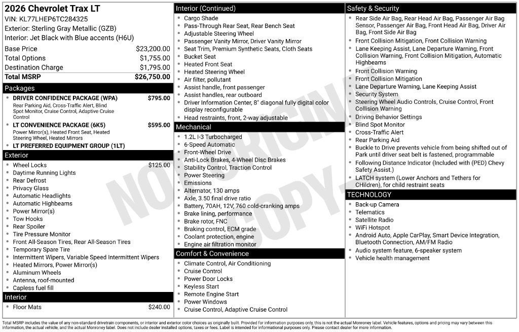2026 Chevrolet Trax LT