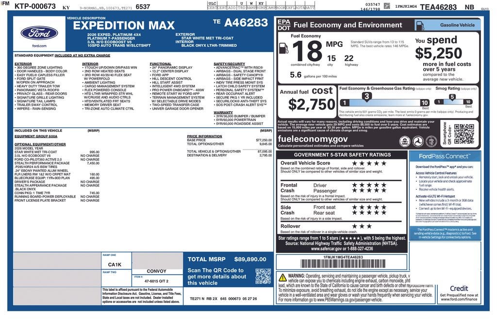 2026 Ford Expedition Max Platinum