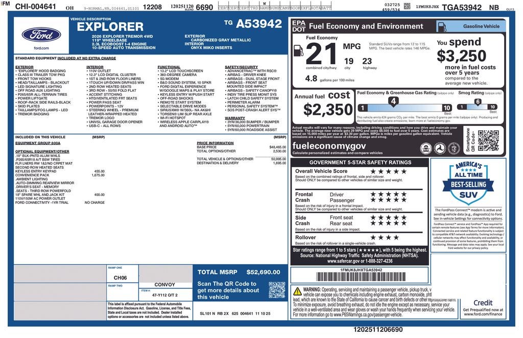2026 Ford Explorer Tremor