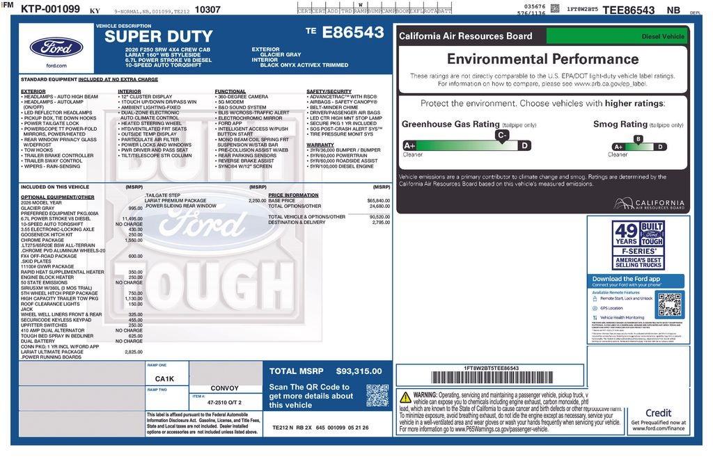 2026 Ford F-250SD F-250® Lariat®