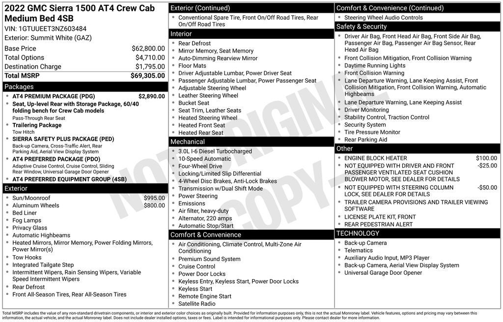 2022 GMC Sierra 1500 AT4