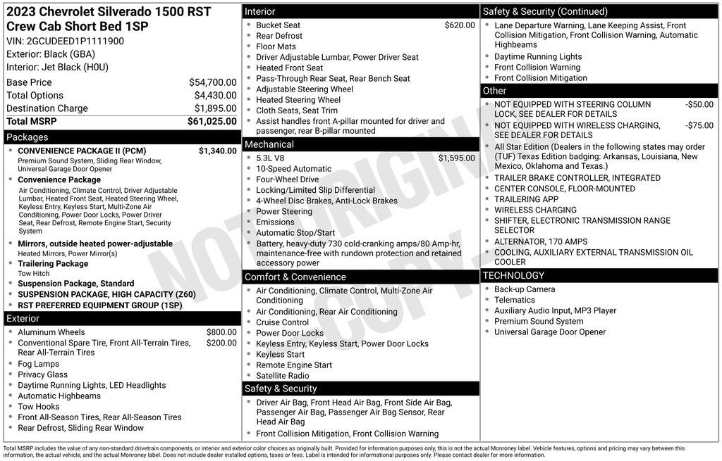 2023 Chevrolet Silverado 1500 RST