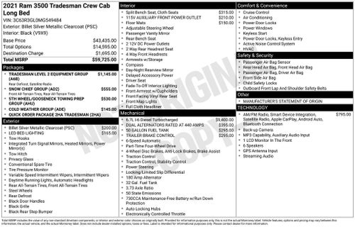 2021 RAM 3500 Tradesman
