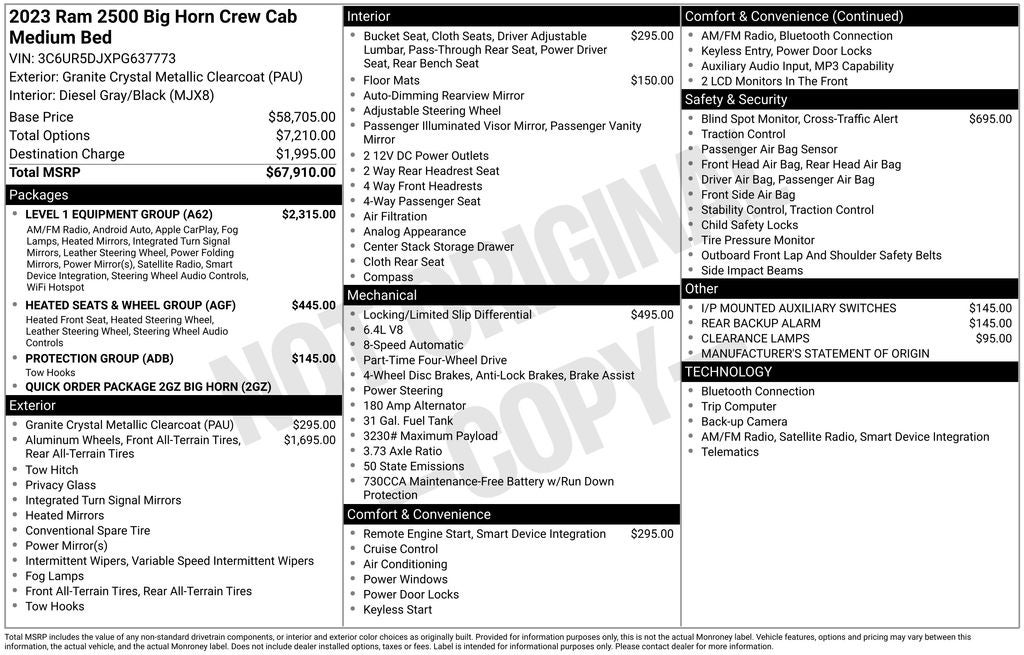 2023 RAM 2500 Big Horn