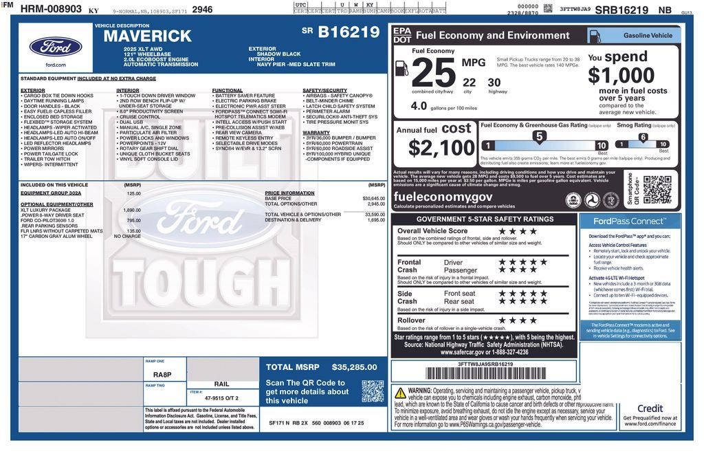 2025 Ford Maverick XLT