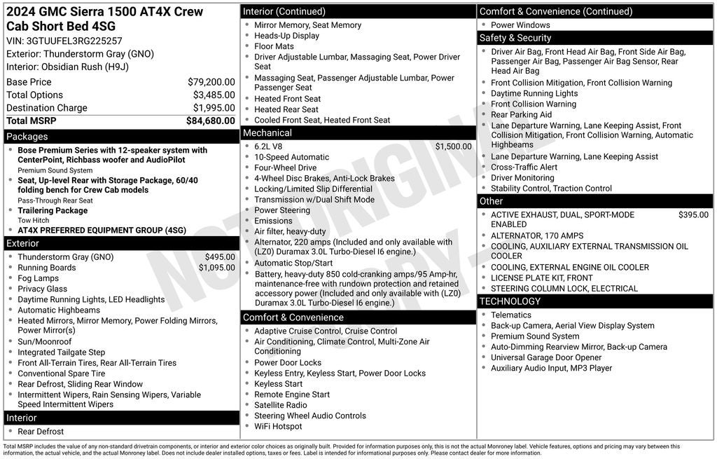 2024 GMC Sierra 1500 AT4X