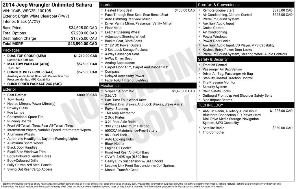 2014 Jeep Wrangler Unlimited Sahara