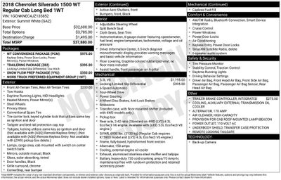 2018 Chevrolet Silverado 1500 WT