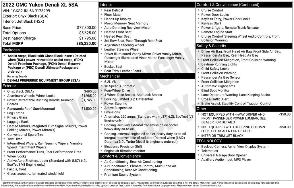 2022 GMC Yukon XL Denali
