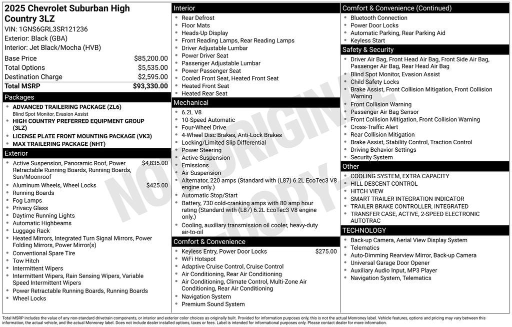 2025 Chevrolet Suburban High Country