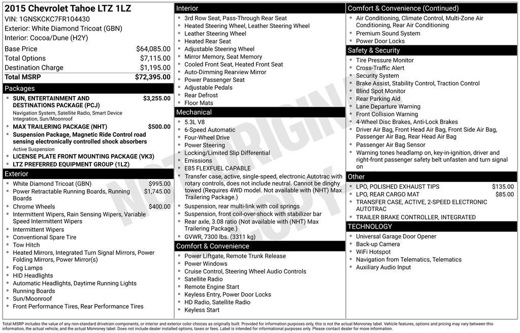 2015 Chevrolet Tahoe LTZ