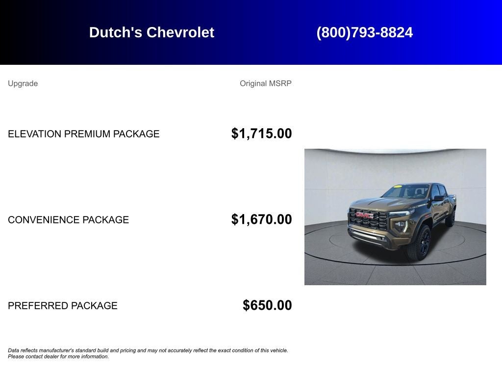 2023 GMC Canyon Elevation