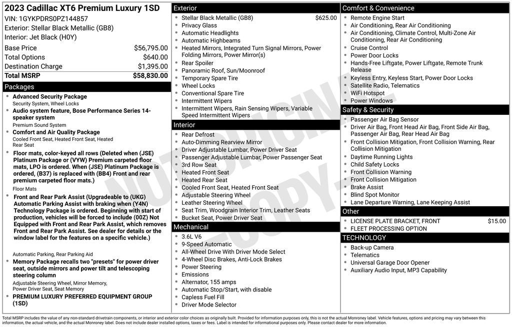 2023 Cadillac XT6 Premium Luxury