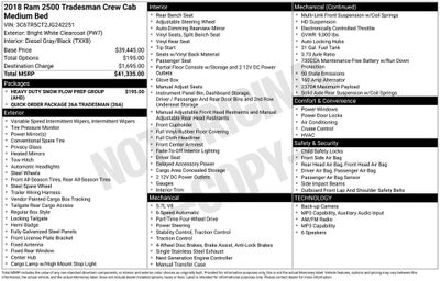 2018 RAM 2500 Tradesman