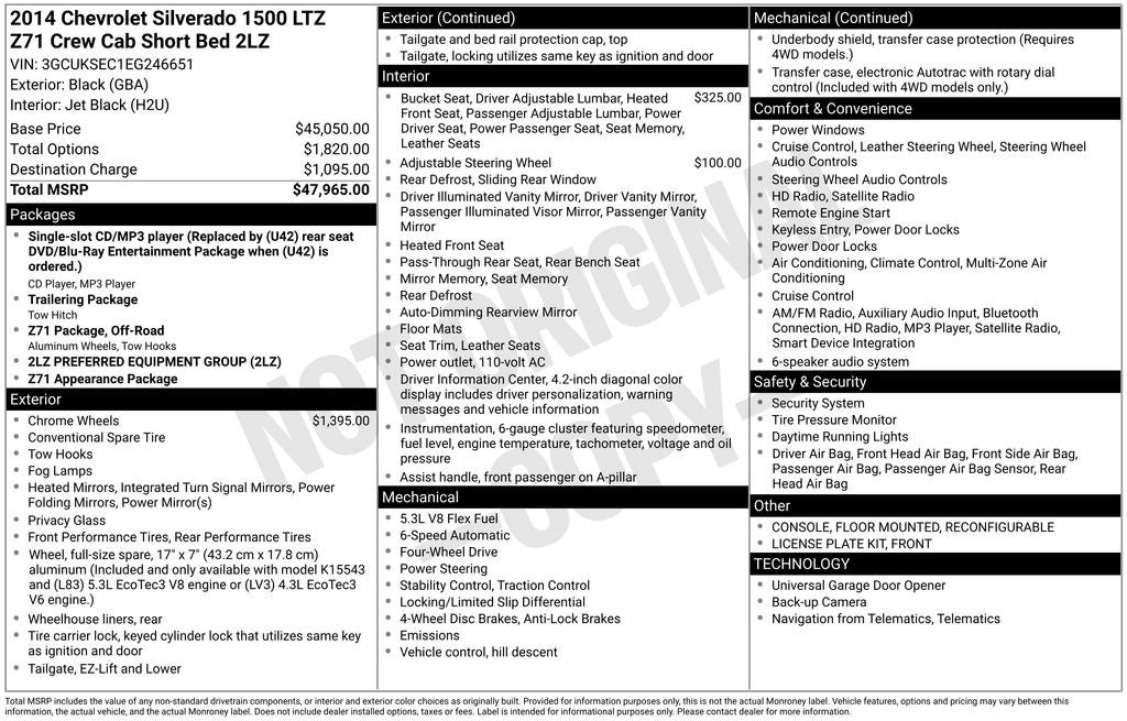 2014 Chevrolet Silverado 1500 LTZ 2LZ