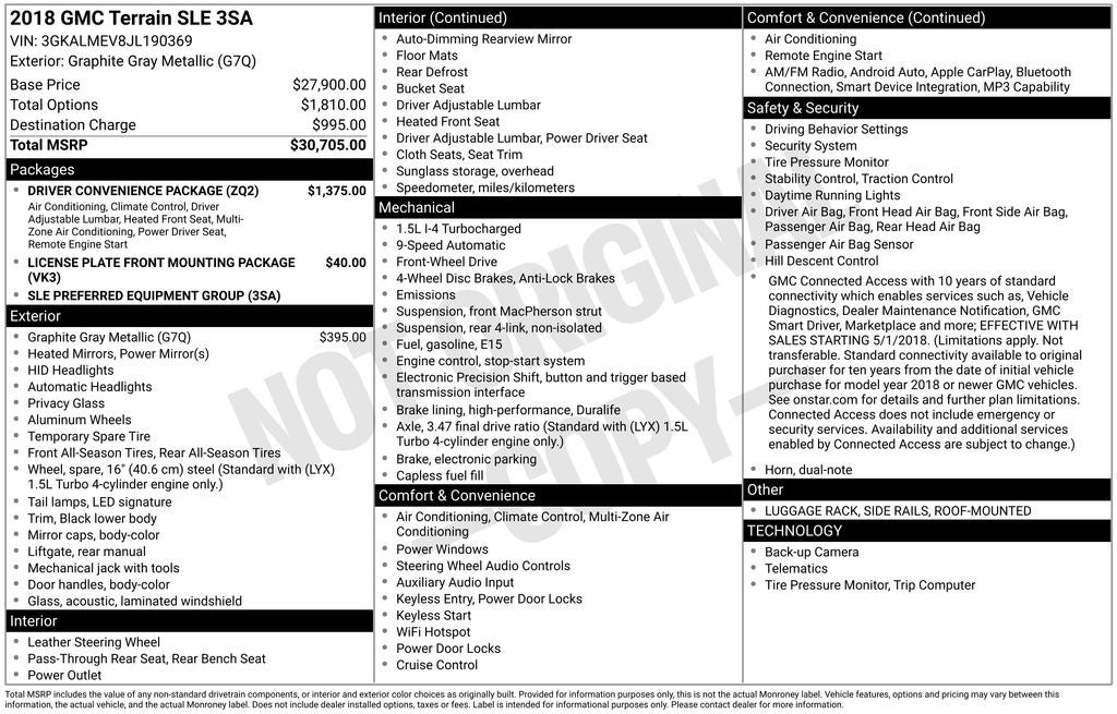 2018 GMC Terrain SLE