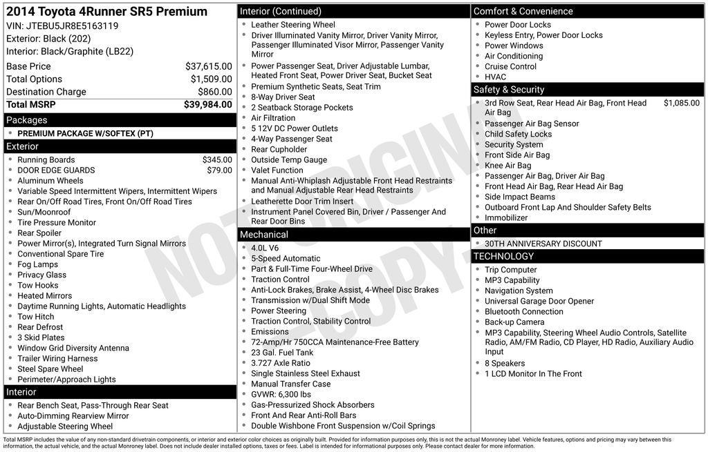 2014 Toyota 4Runner SR5 Premium